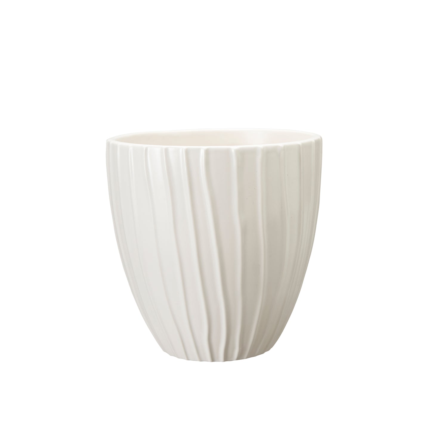 Wikholm Estrid Ceramic PLant Pot, Matt White