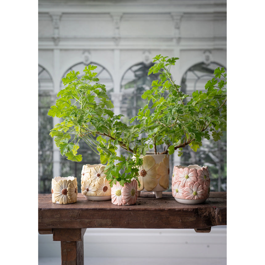 Wikholm Esther Ceramic Plant Pot, Yellow