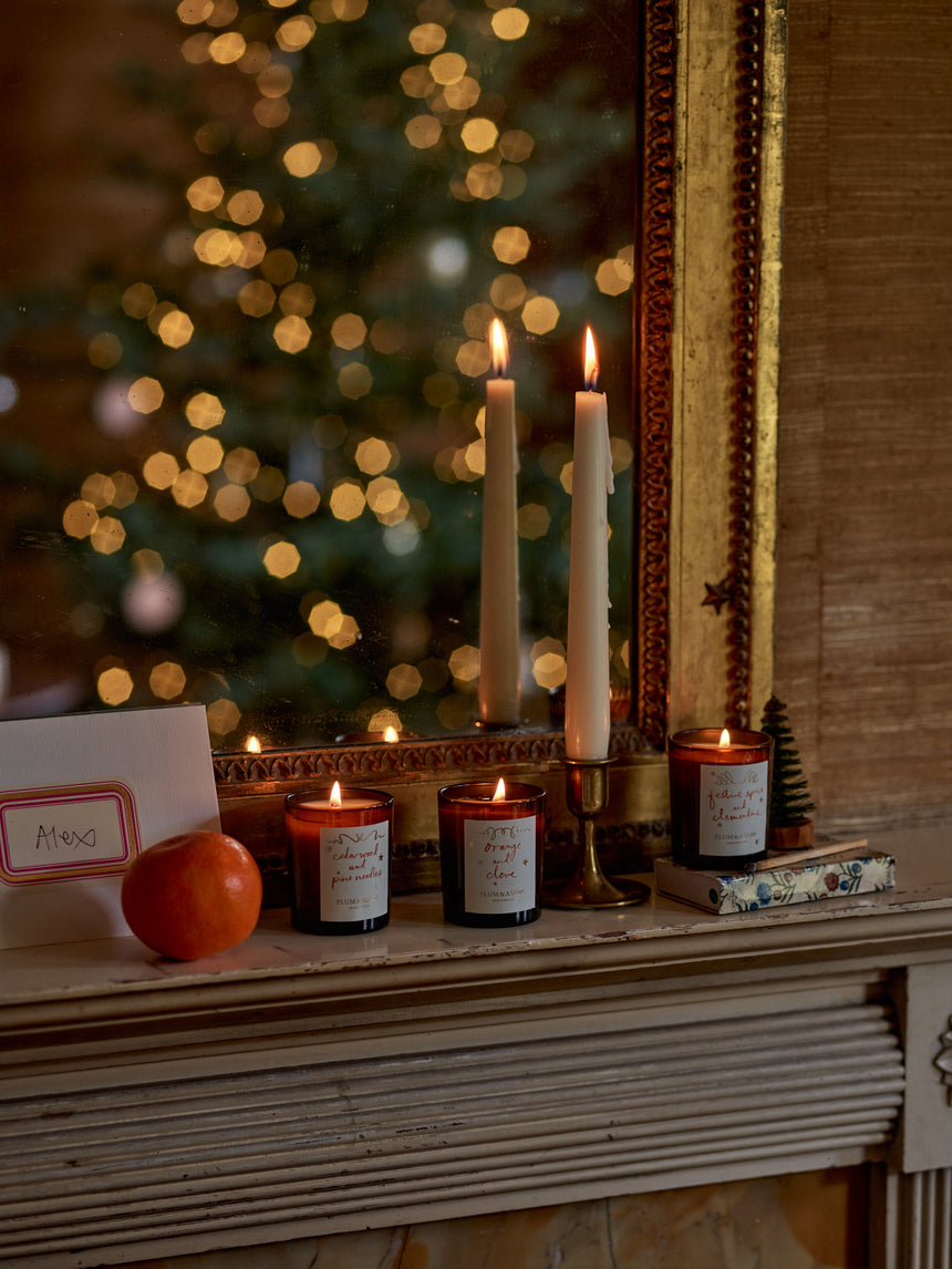 Plum & Ashby Festive Spice & Clementine Scented Votive