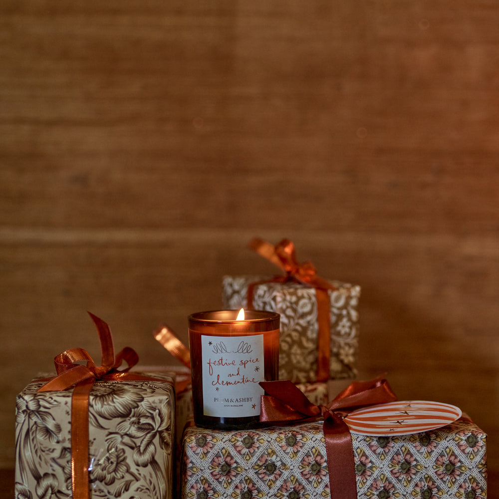 Plum & Ashby Festive Spice & Clementine Scented Votive