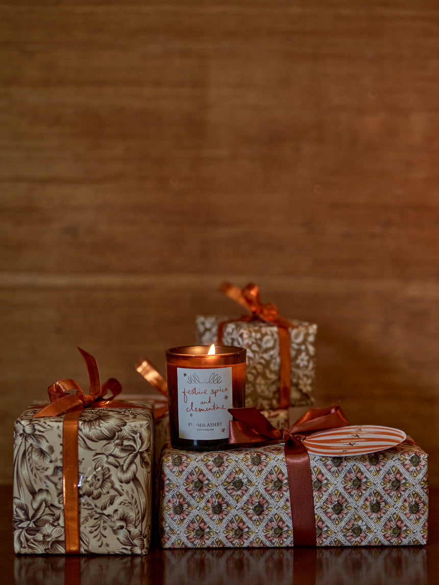 Plum & Ashby Festive Spice & Clementine Scented Votive