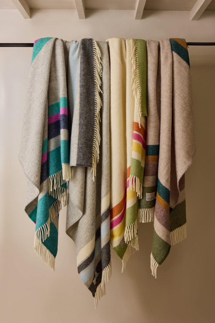 Tweedmill Alaska Pure New Wool Throw, Breeze