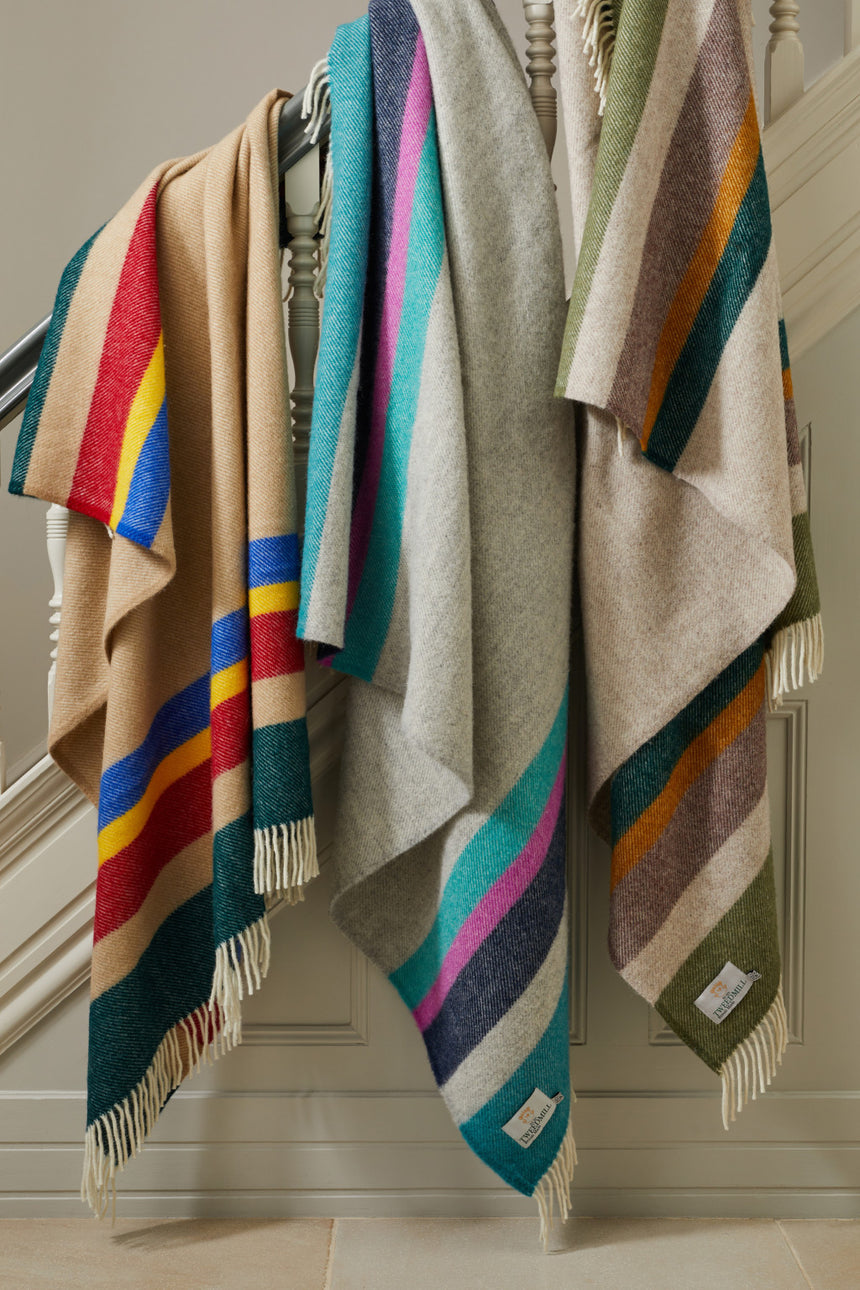 Tweedmill Alaska Pure New Wool Throw, Breeze