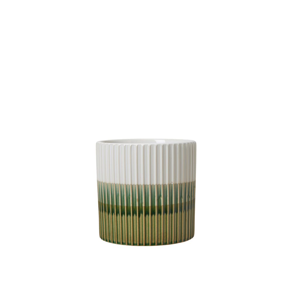 Wikholm Alessia Ceramic Plant Pot, Green