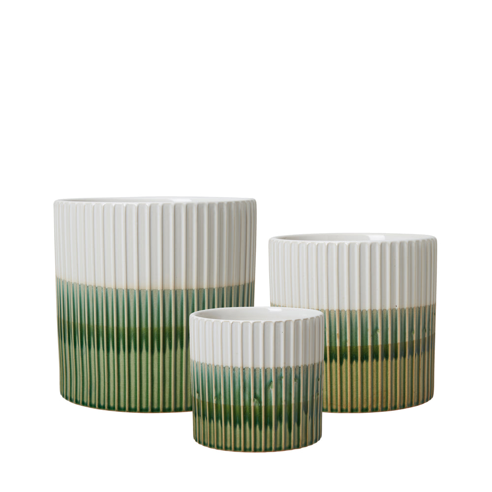 Wikholm Alessia Ceramic Plant Pot, Green