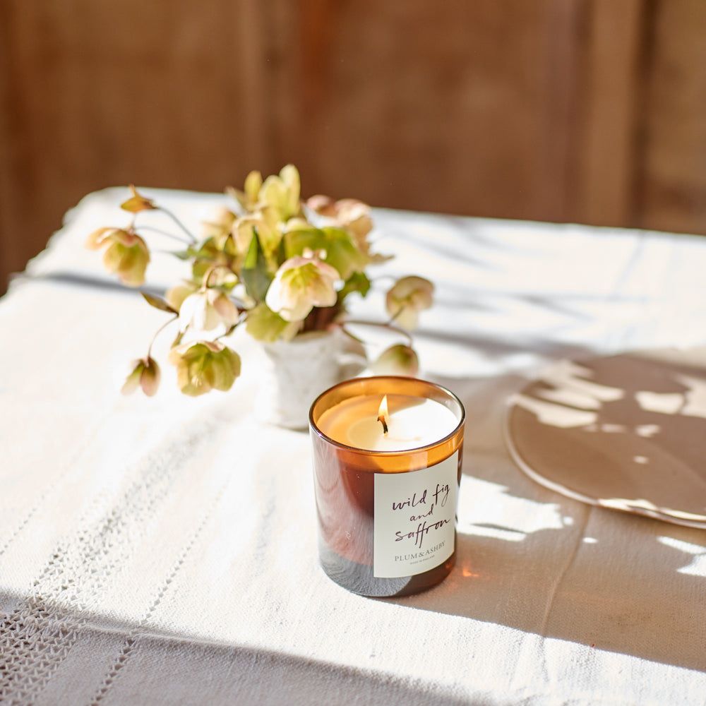 Plum & Ashby Scented Votive, Wild Fig & Saffron