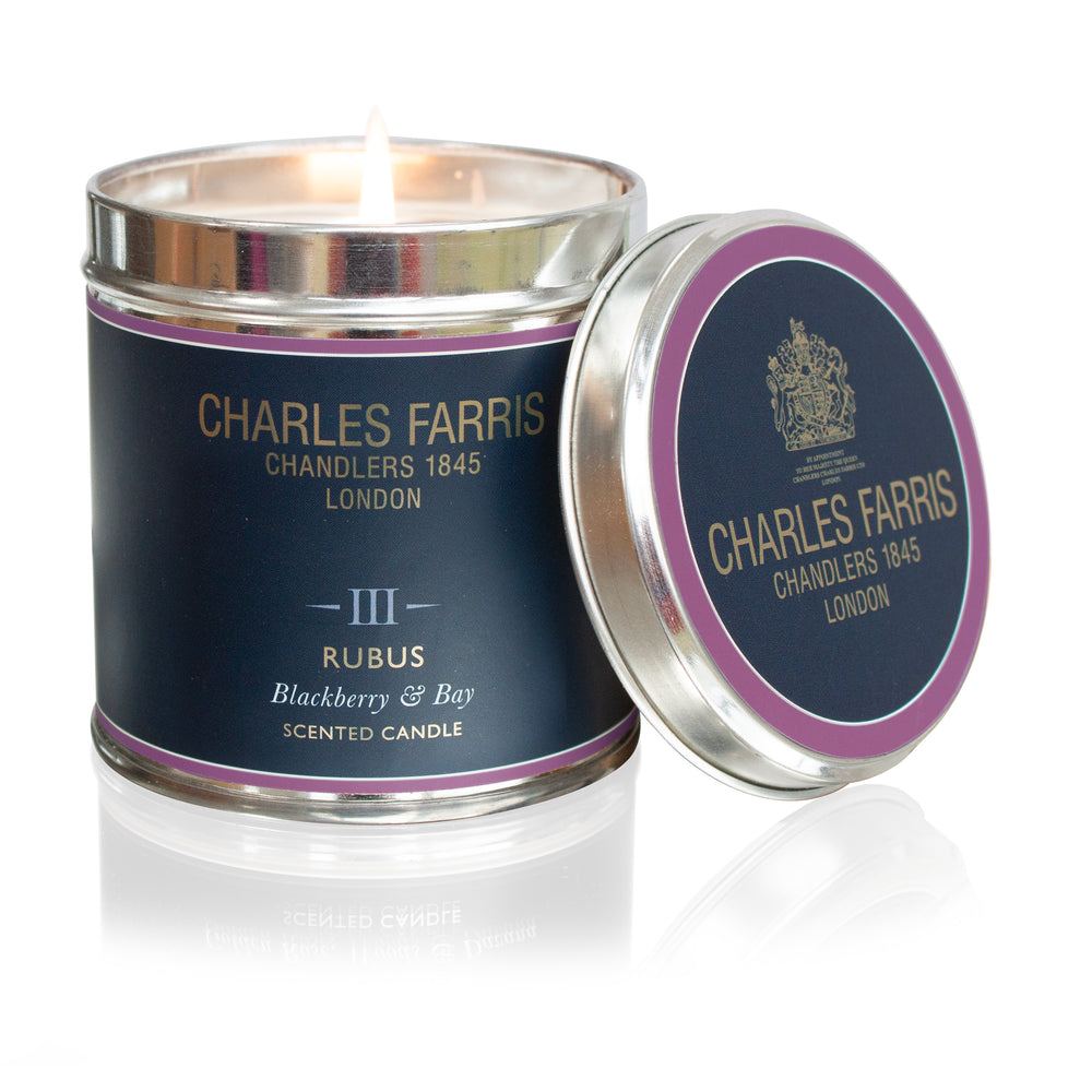 Charles Farris Rubus Scented Tin Candle, Blackberry and Bay