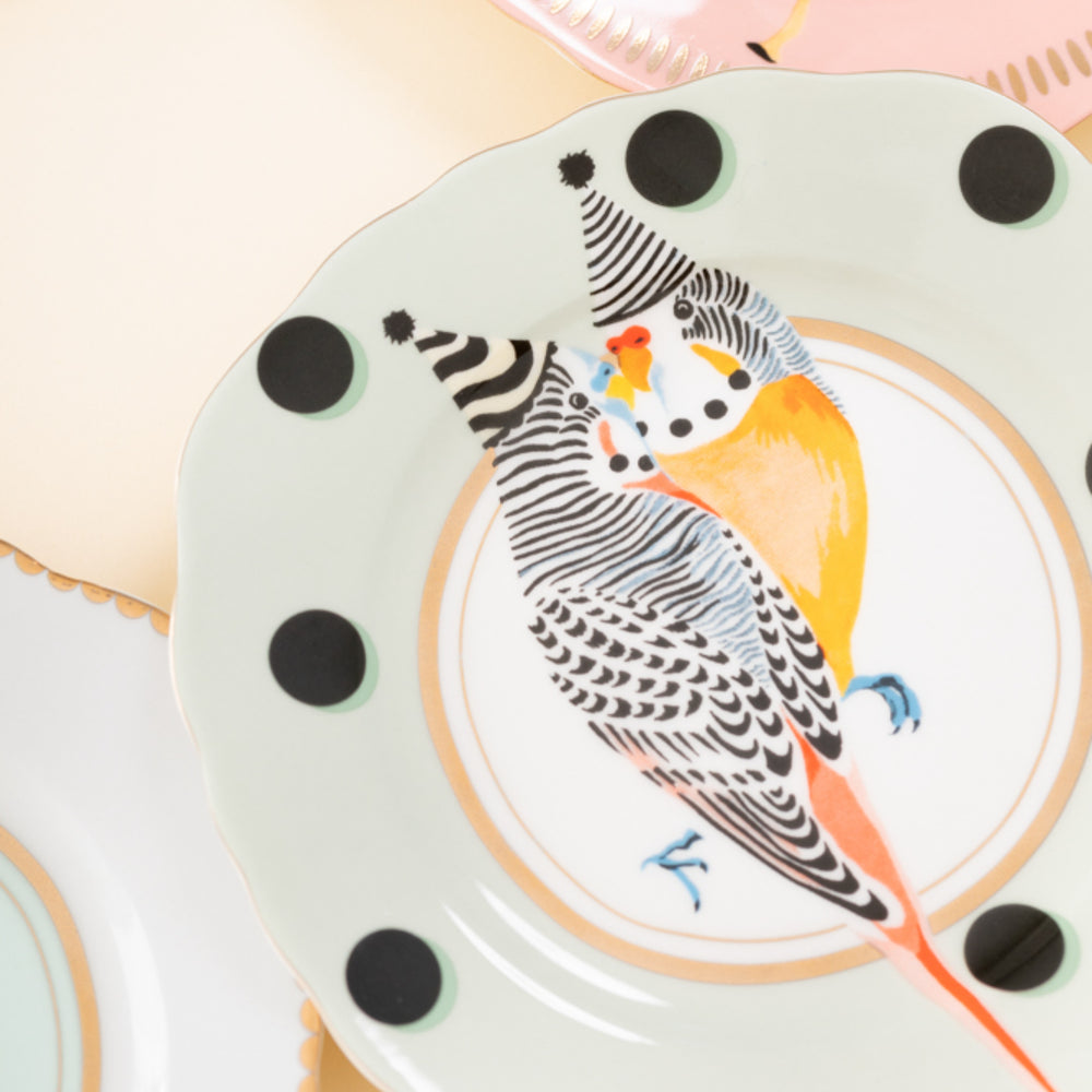 Yvonne Ellen Budgie Tea Plate