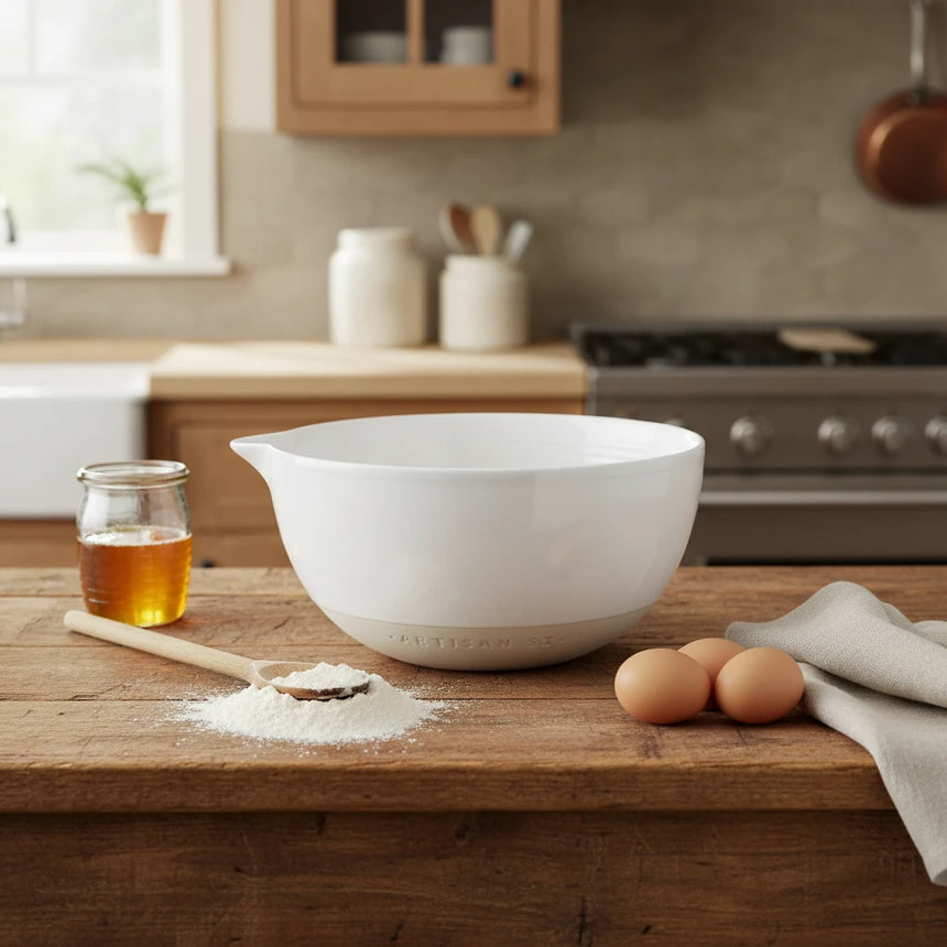 White ceramic bowl on a white background