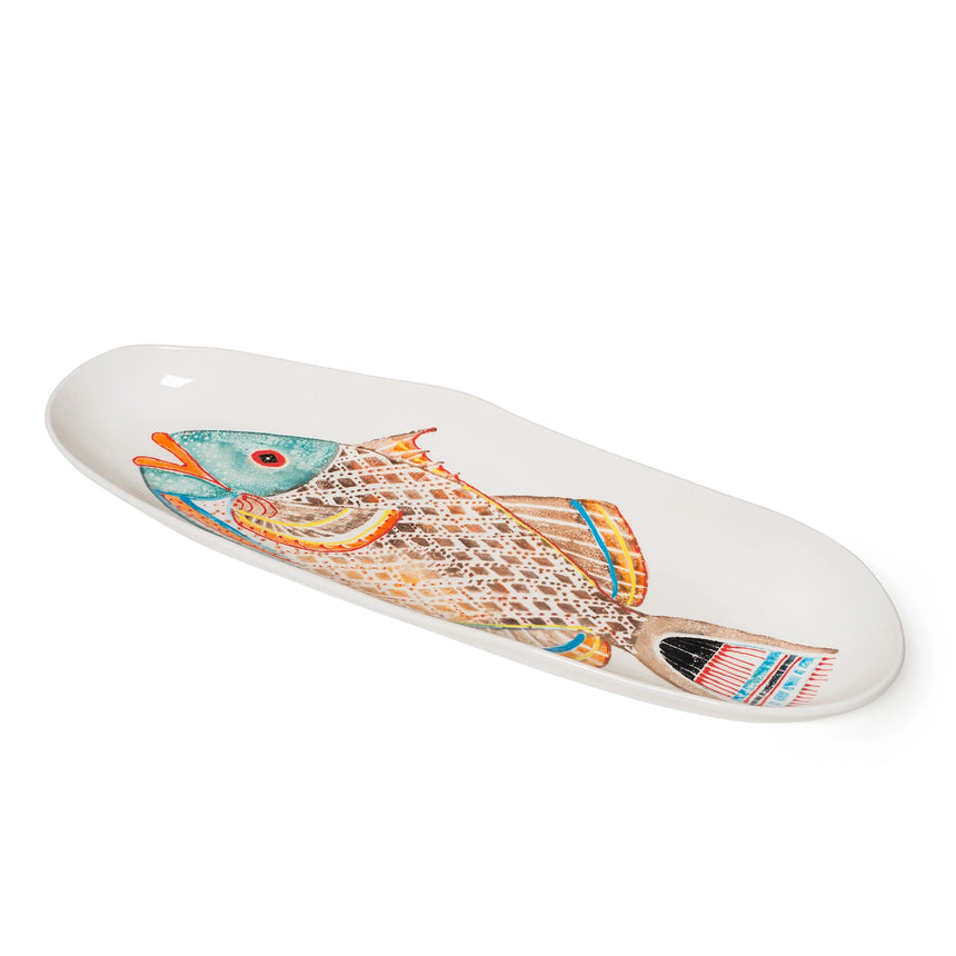 Bliss Home Fantastical Fish Long Oval Shallow Serving Platter