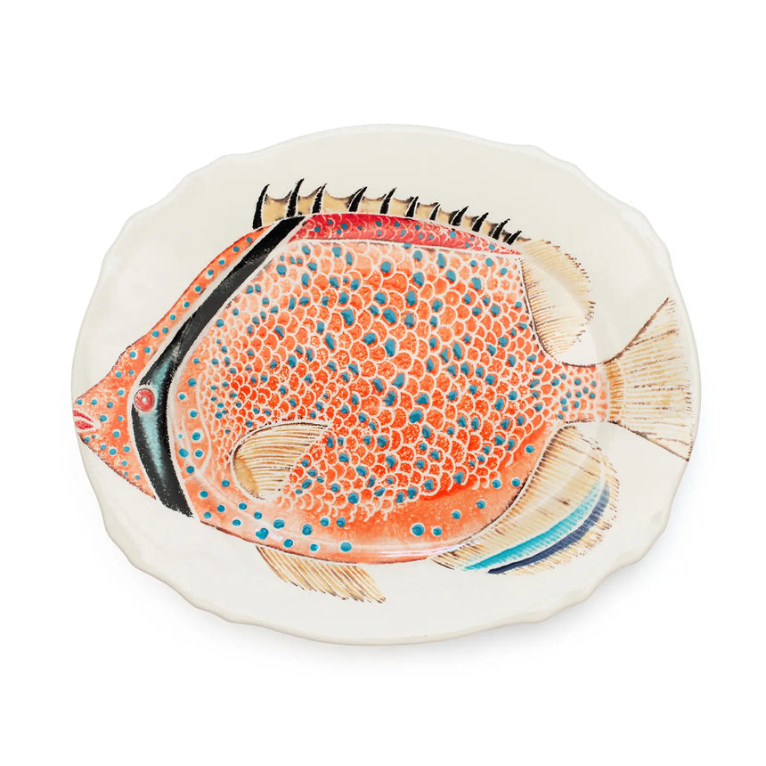 Bliss Home Fantastical Fish Douwing Princess Oval Serving Platter
