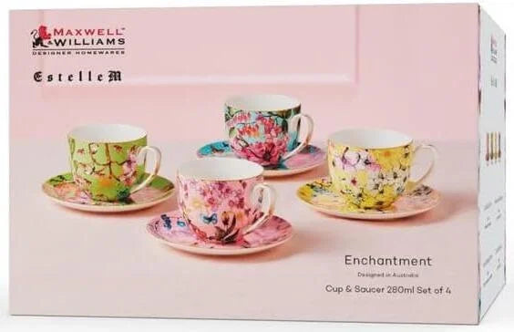 Maxwell & Williams Estelle Michaelides Enchantment Cup & Saucer (Set of 4)