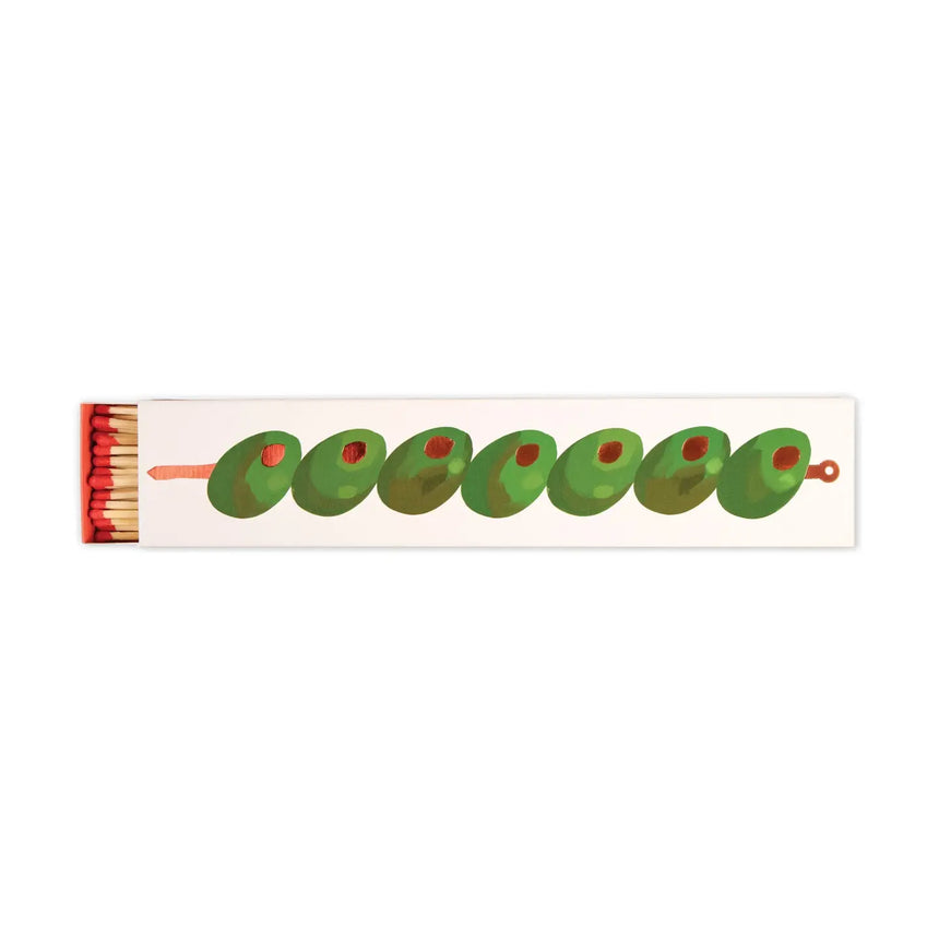 Paddywax Extra Long Luxury Matches, Olives