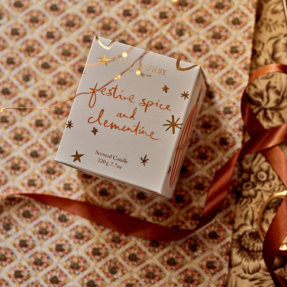 Plum & Ashby Festive Spice & Clementine Scented Votive