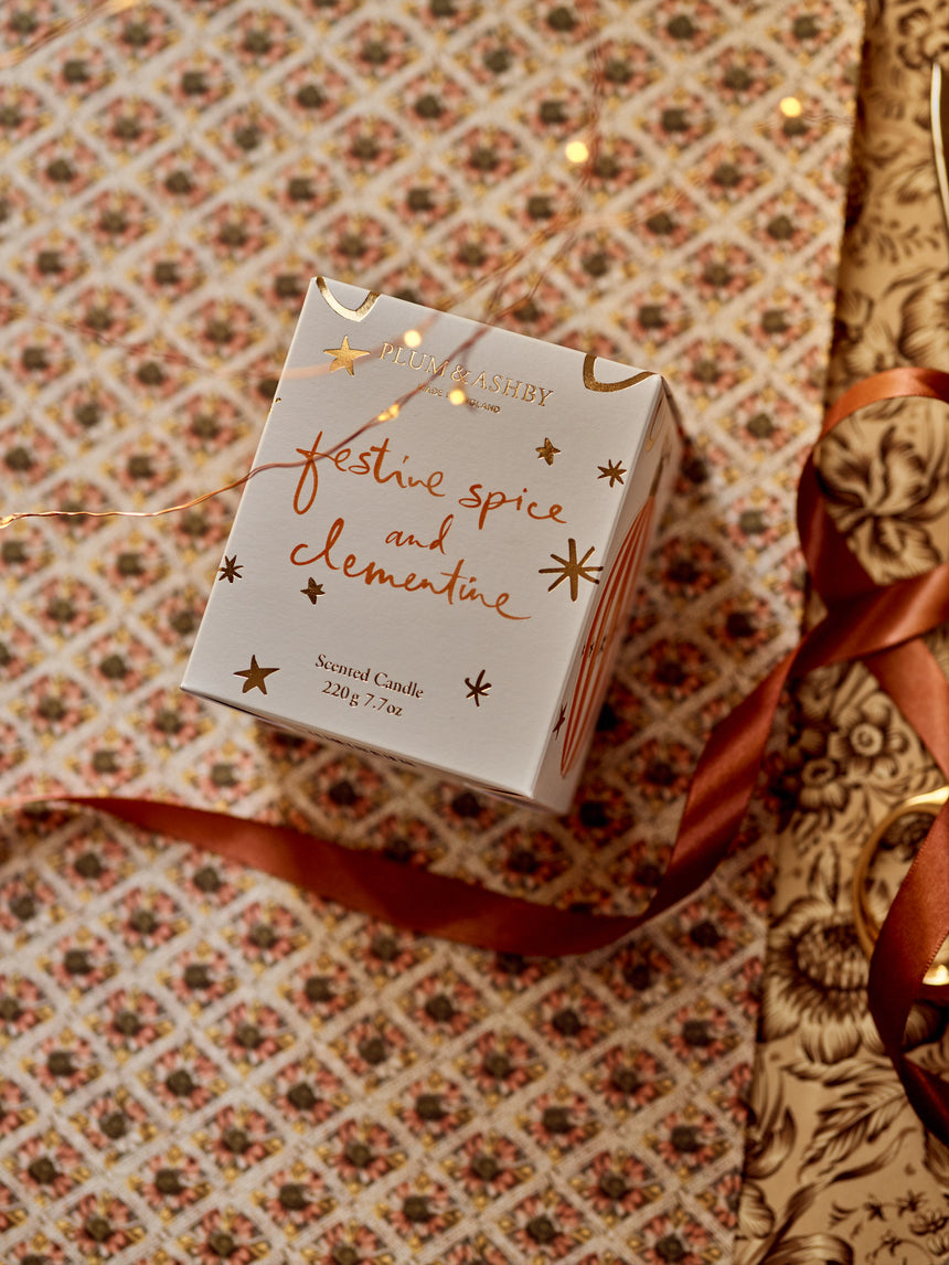 Plum & Ashby Festive Spice & Clementine Scented Votive