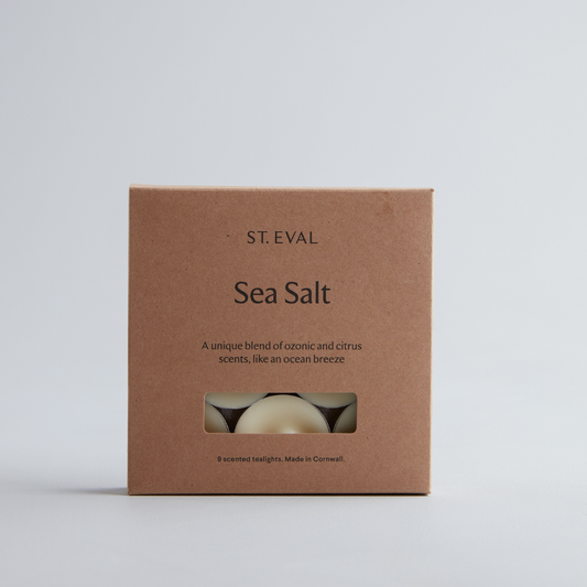 St Eval Sea Salt Scented Tealights, (Set Of 9)