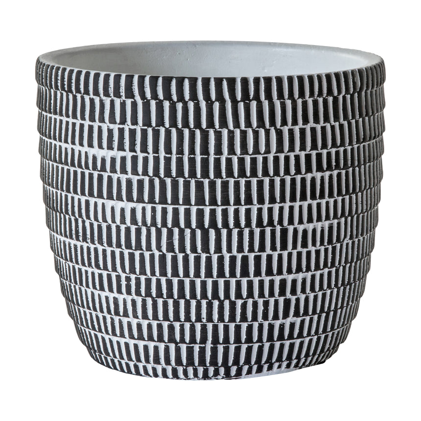 Doura Plant Pot Black/ White