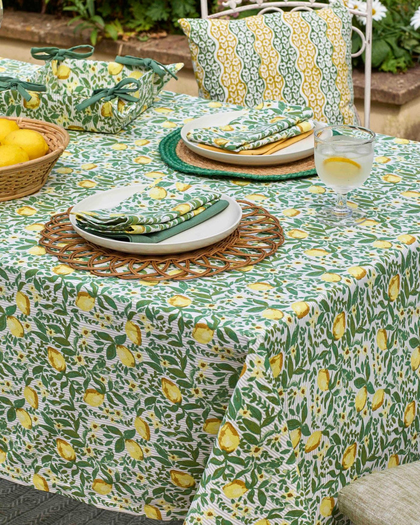 Walton & Co Cotton Napkins, Dill Green (Set Of 4)