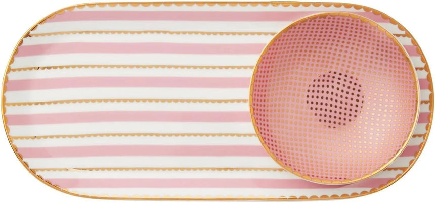 Maxwell & Williams Teas & C's Regency Platter & Dish Set, Pink