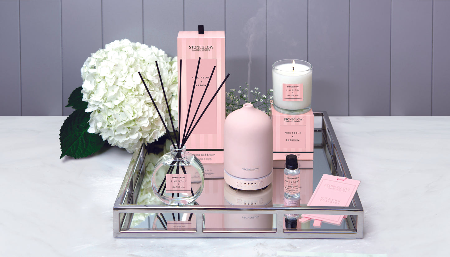 Stoneglow Modern Classics Collection Reed Diffuser, Pink Peony & Gardenia