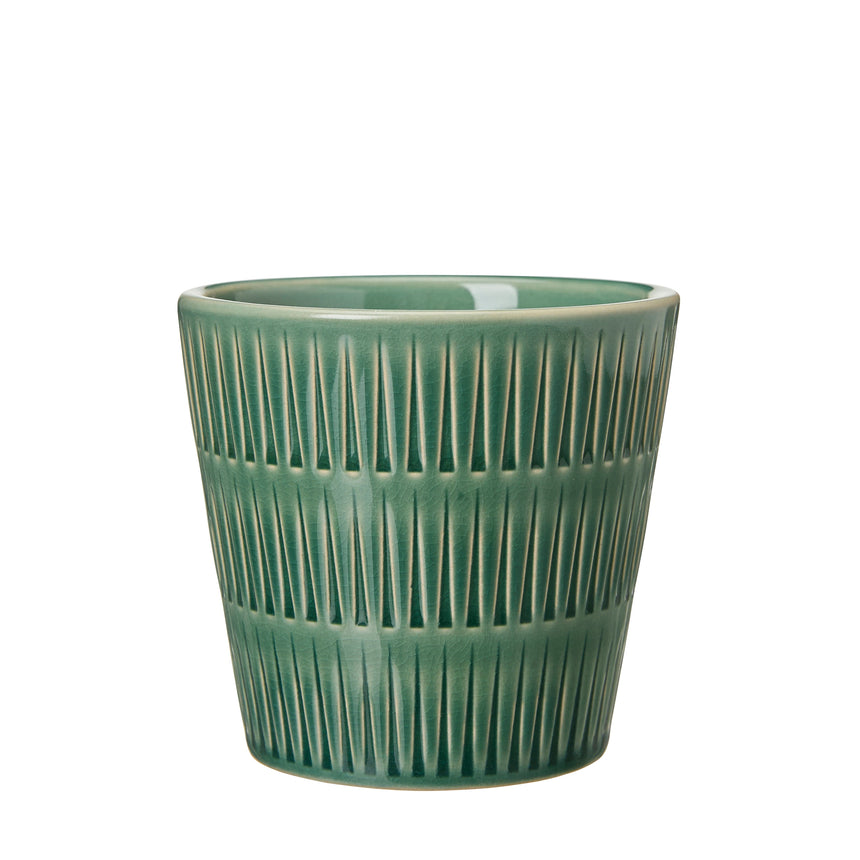Wikholm Majken Ceramic Mini Plant Pots, Green (Set Of 3)