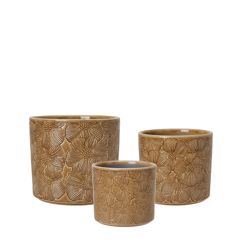 Wikholm  Meave Ceramic Plant Pot, Beige