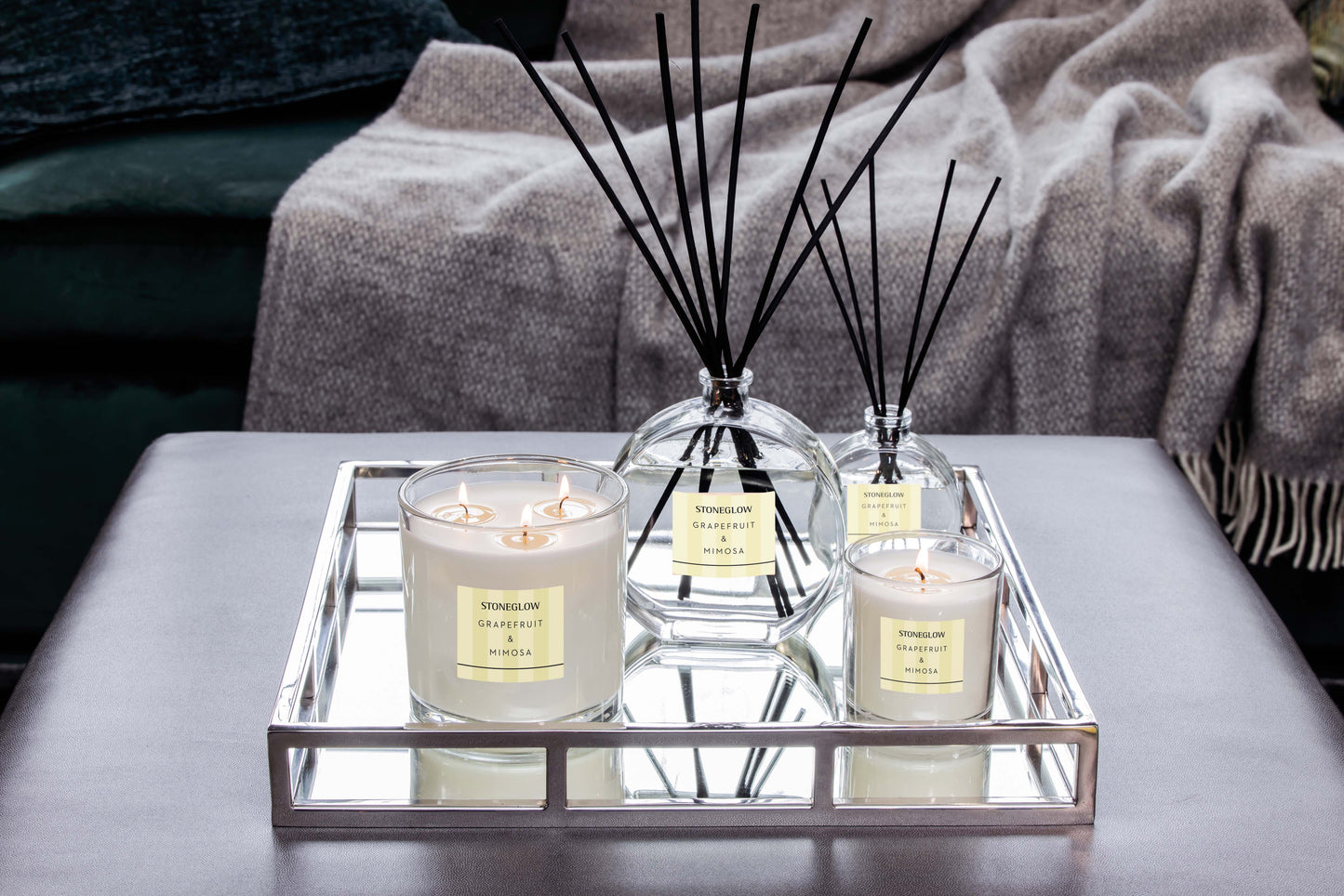 Stoneglow Modern Classics Collection Reed Diffuser, Grapefruit & Mimosa