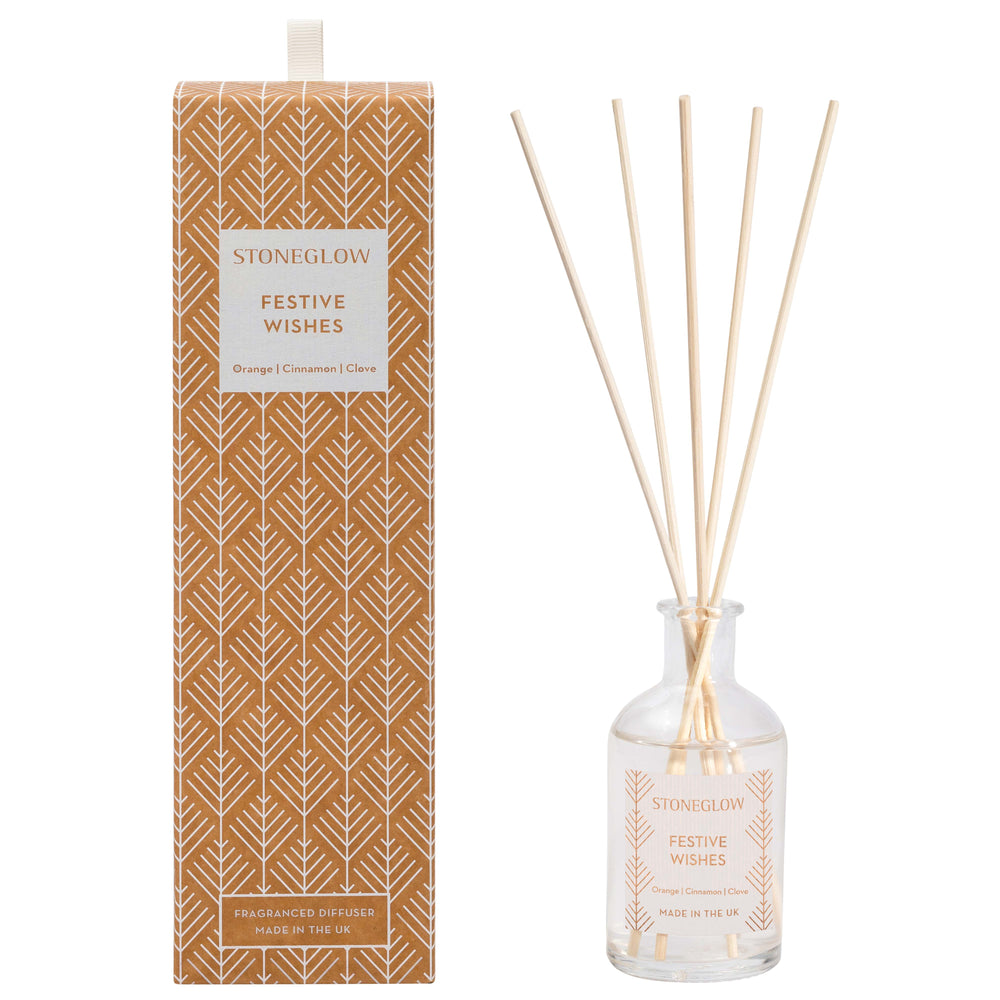 Stoneglow Festive Wishes Reed Diffuser, Orange & Cinnamon