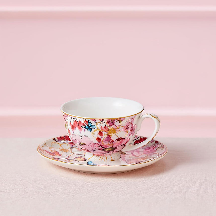 Maxwell & Williams Estelle Michaelides Enchantment Footed Tea Cup & Saucer Set