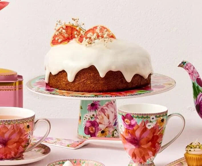Maxwell & Williams Teas & C's Dahlia Daze Footed Cake Stand, Sky