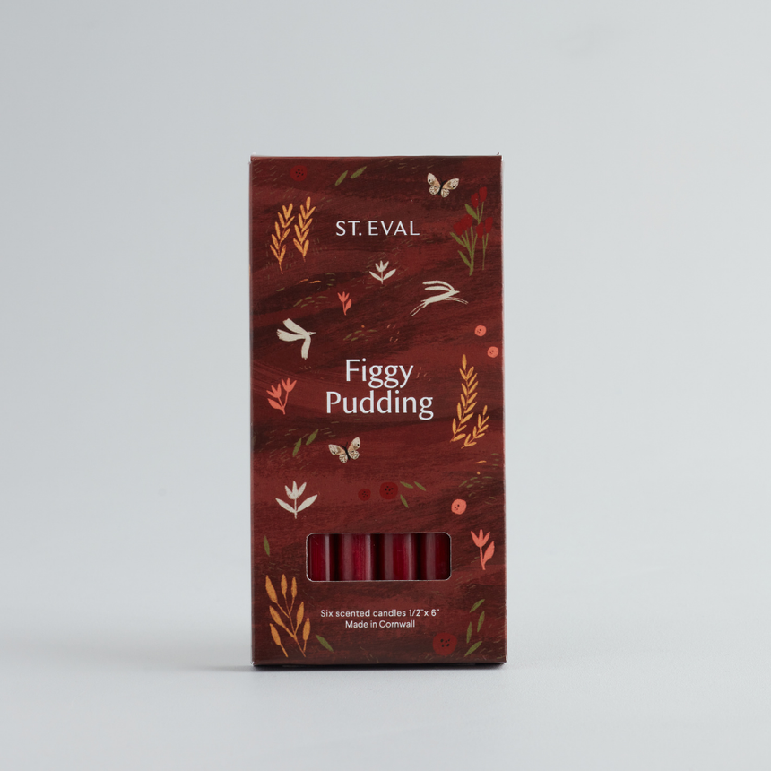 St Eval Mini Fragranced Dinner Candle, Figgy Pudding (Pack Of 6 )