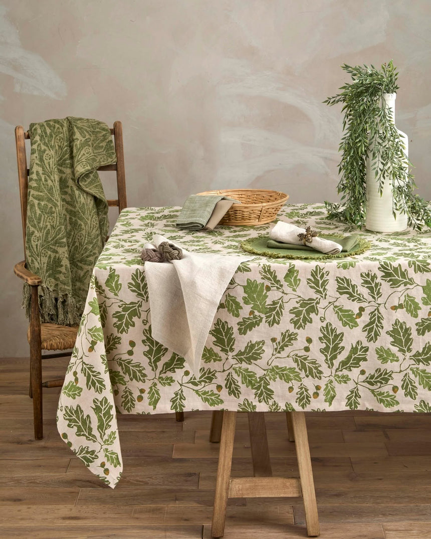 Walton & Co Acorn Pure Linen Tablecloth