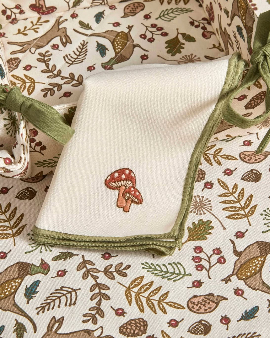 Walton & Co Embroidered Napkin, Toadstool (Set Of 4)