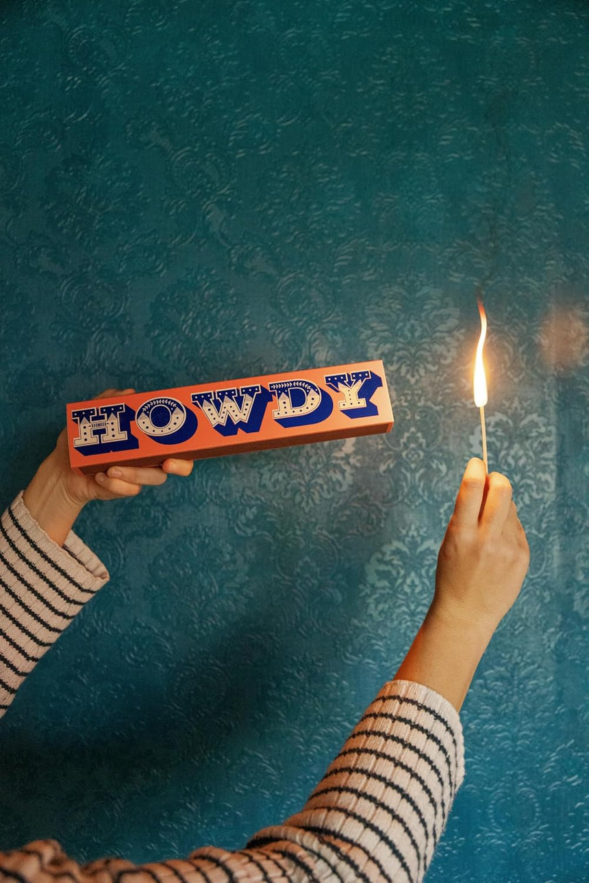 Paddywax Extra Long Luxury Matches, Howdy