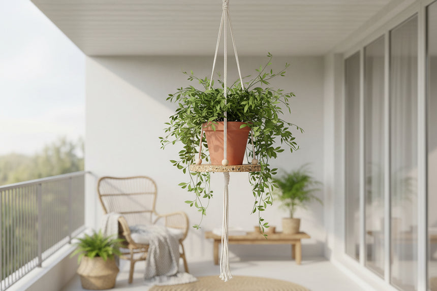 Bloomingville Concrete Plant Hanger Brown