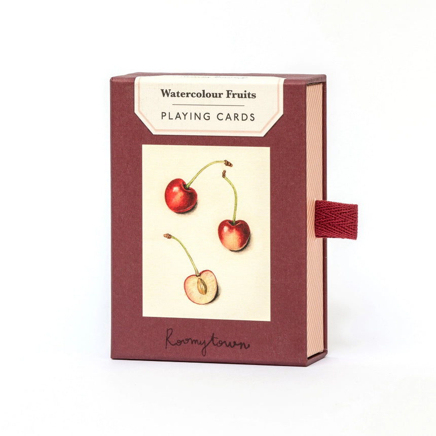 Roomytown Single Playing Card Deck, Watercolour Fruits