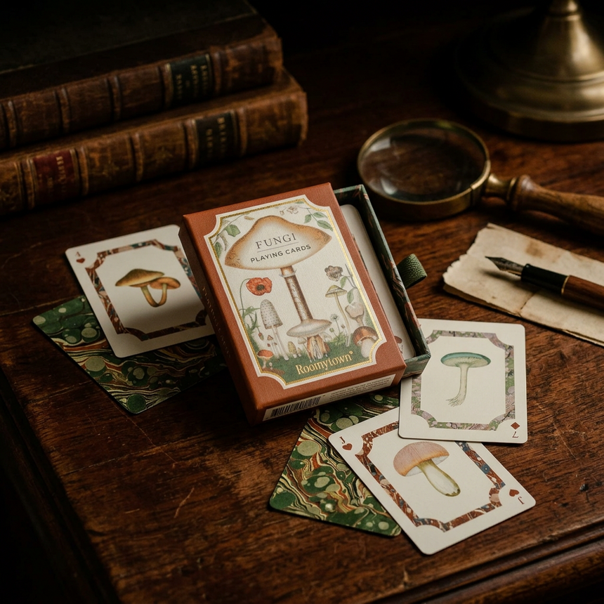 Roomytown Single Playing Card Deck, Fungi