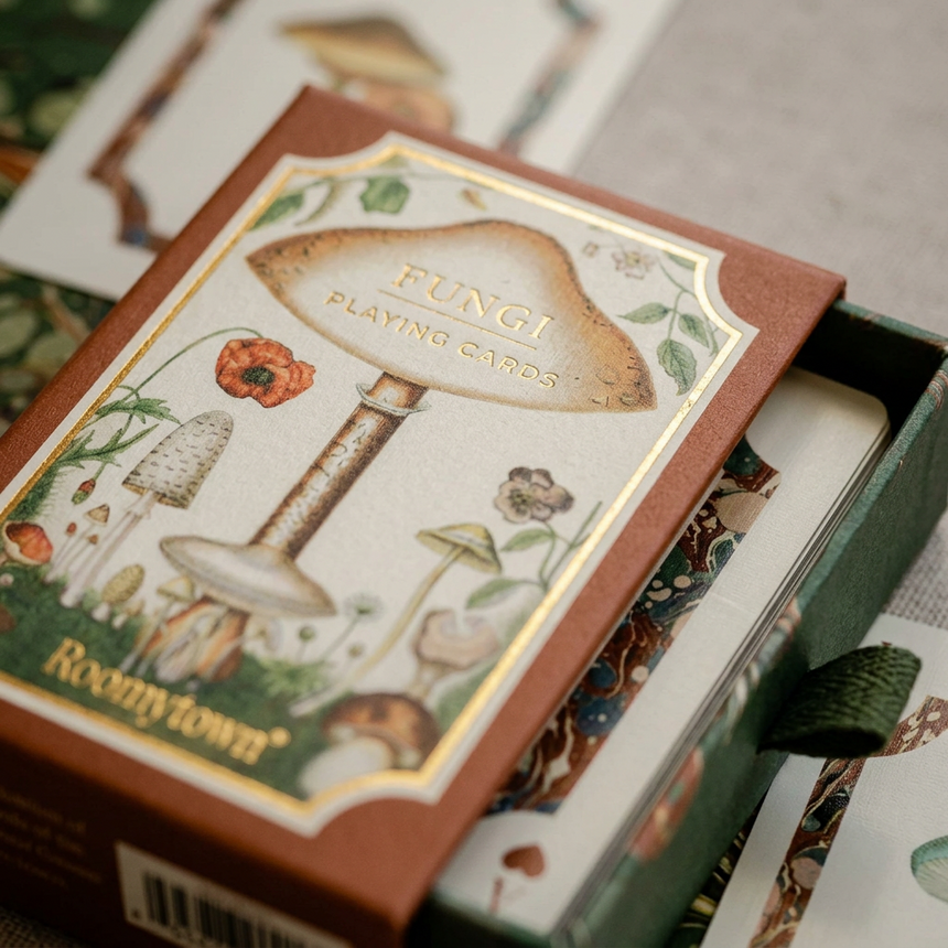Roomytown Single Playing Card Deck, Fungi
