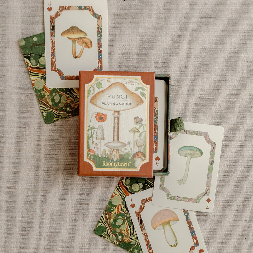 Roomytown Single Playing Card Deck, Fungi