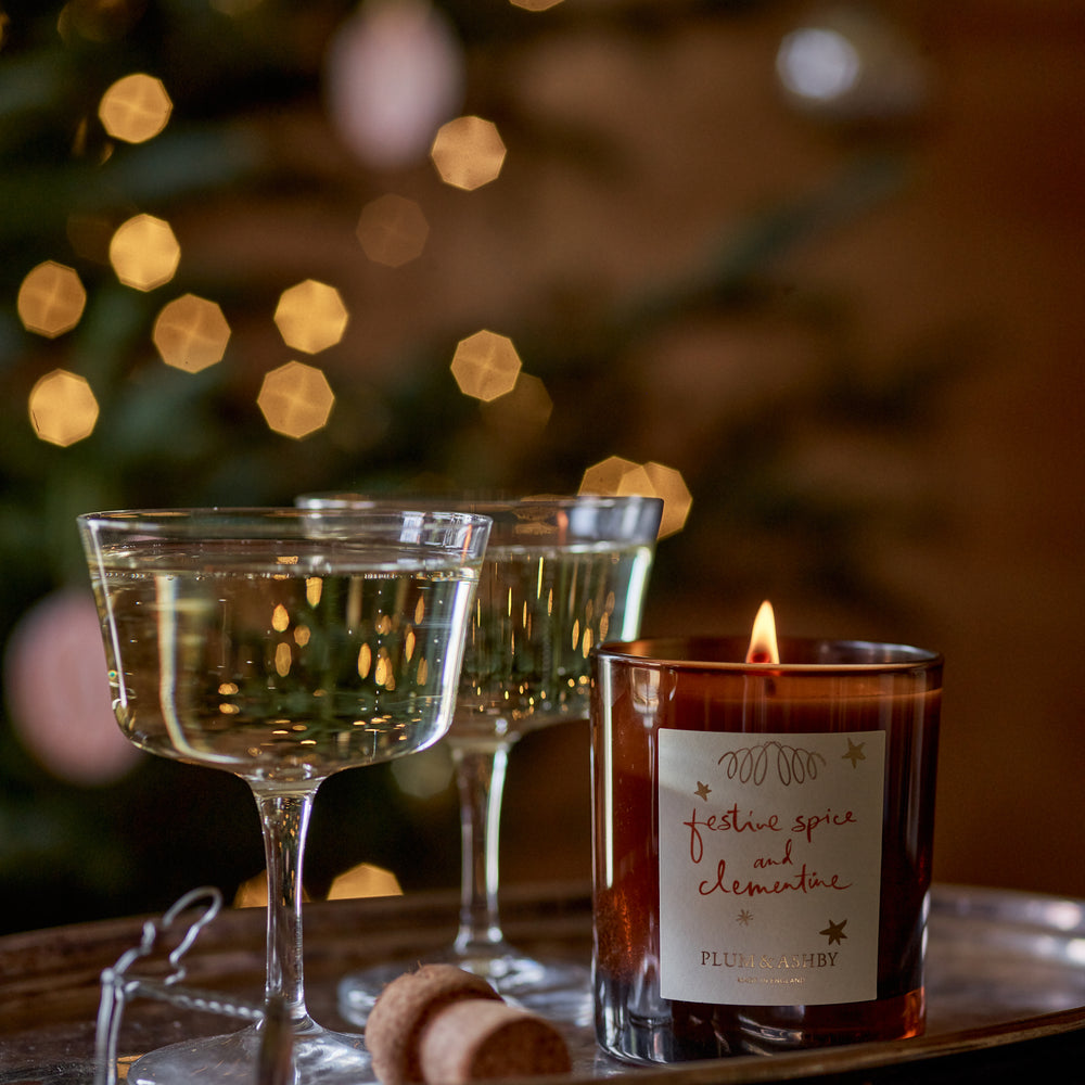 Plum & Ashby Festive Spice & Clementine Scented Votive
