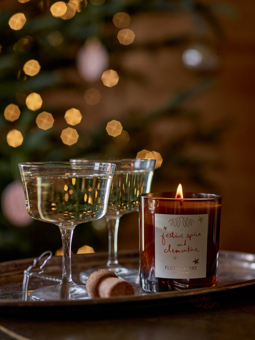 Plum & Ashby Festive Spice & Clementine Scented Votive