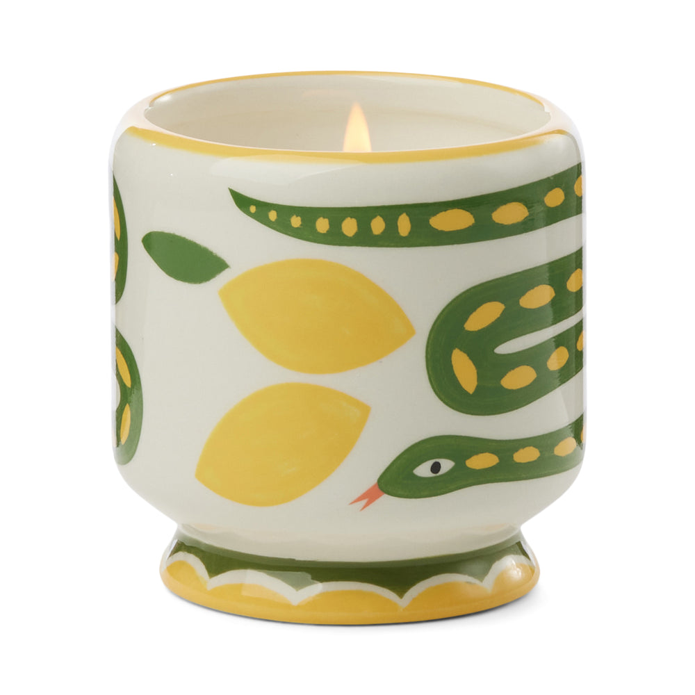 Paddywax A Dopo Snake Ceramic Scented Candle, Wild Lemongrass