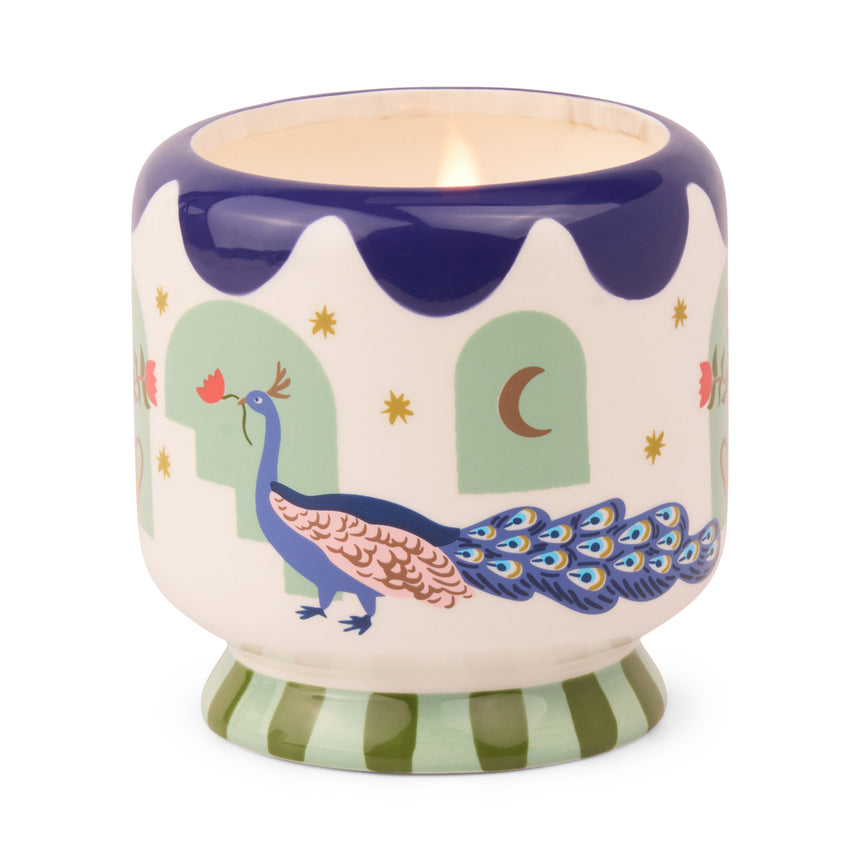 Paddywax A Dopo Peacock Ceramic Scented Candle, Misted Lime