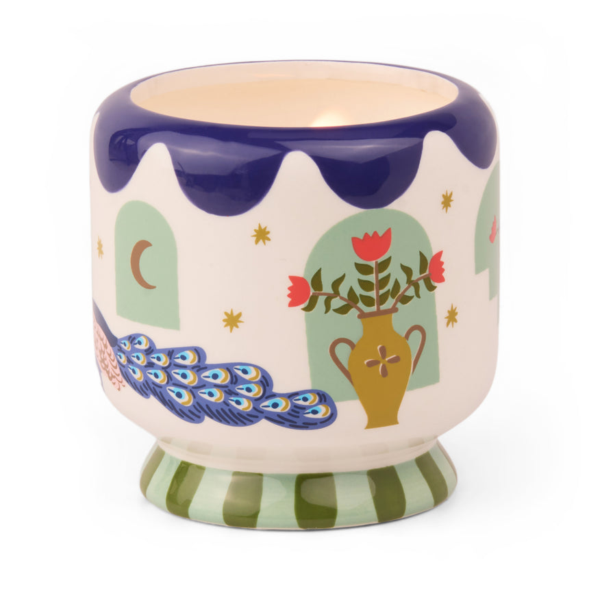 Paddywax A Dopo Peacock Ceramic Scented Candle, Misted Lime