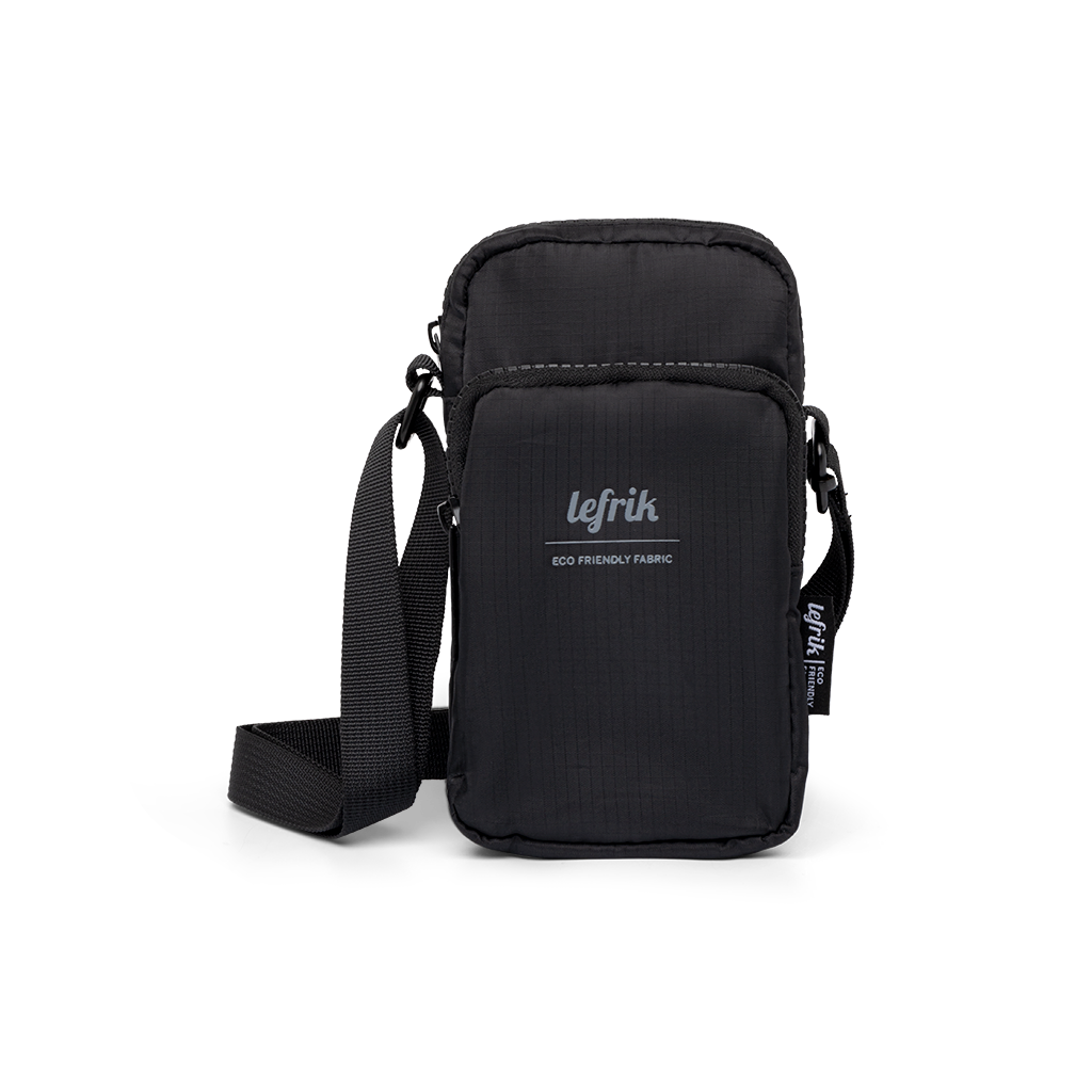 Lefrik Amsterdam Cross Body Phone Bag, Black