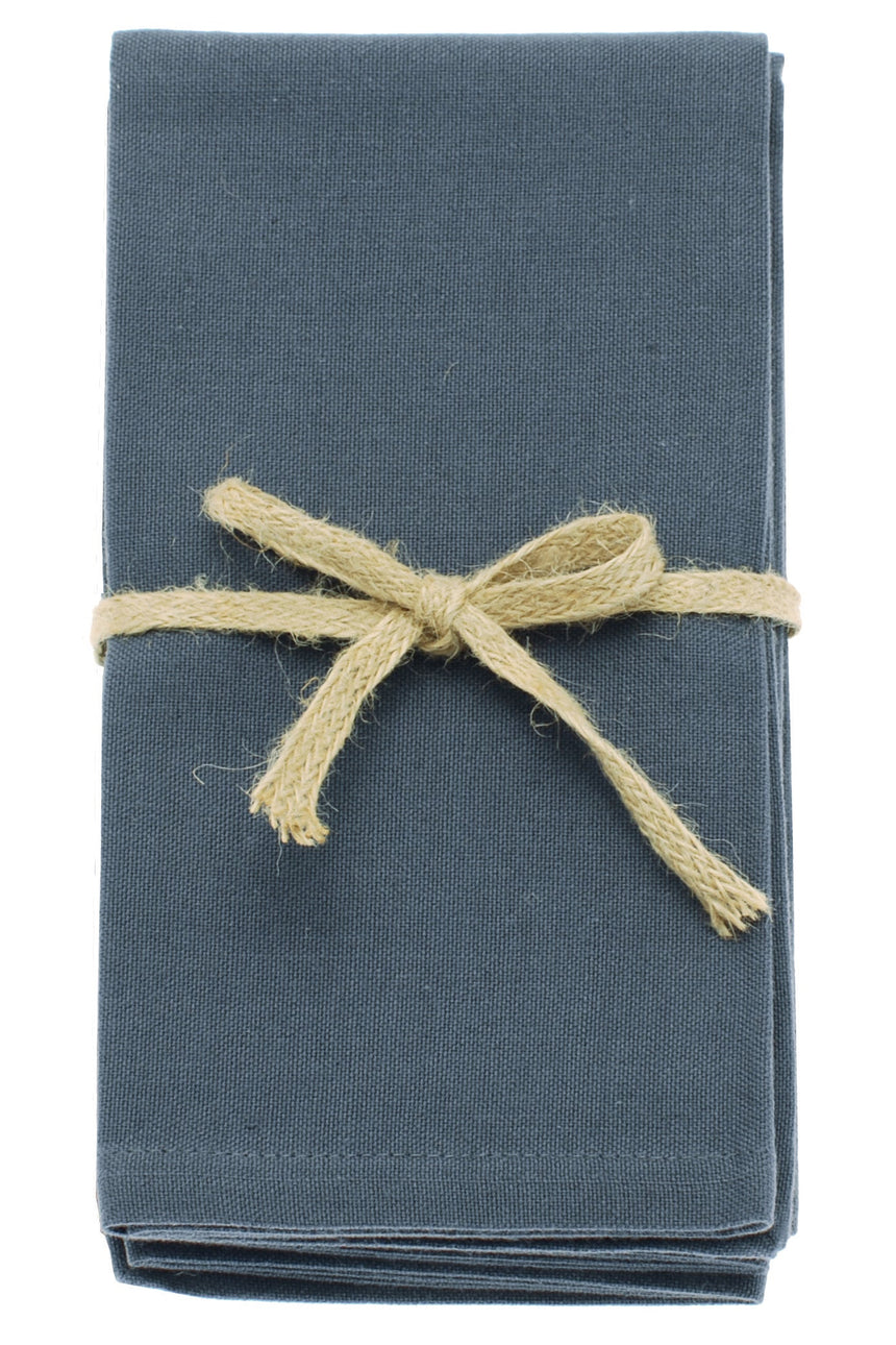 Walton & Co Cotton Napkins, Slate blue  (Set Of 4)