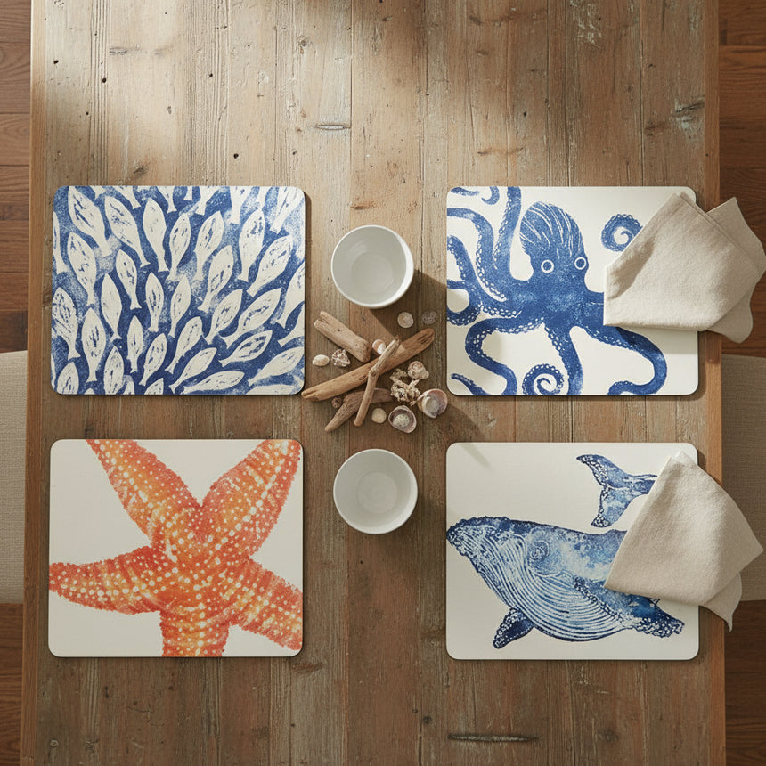 Bliss Home Sea Life Placemats, Set Of 4