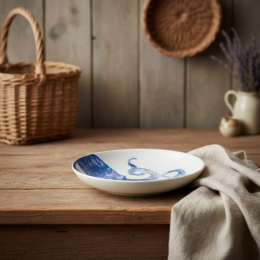 Bliss Home Supper Bowl, Blue Octopus