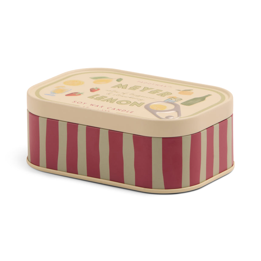 Paddywax Bistro Lemon Tin Scented Candle, Meyer Lemon