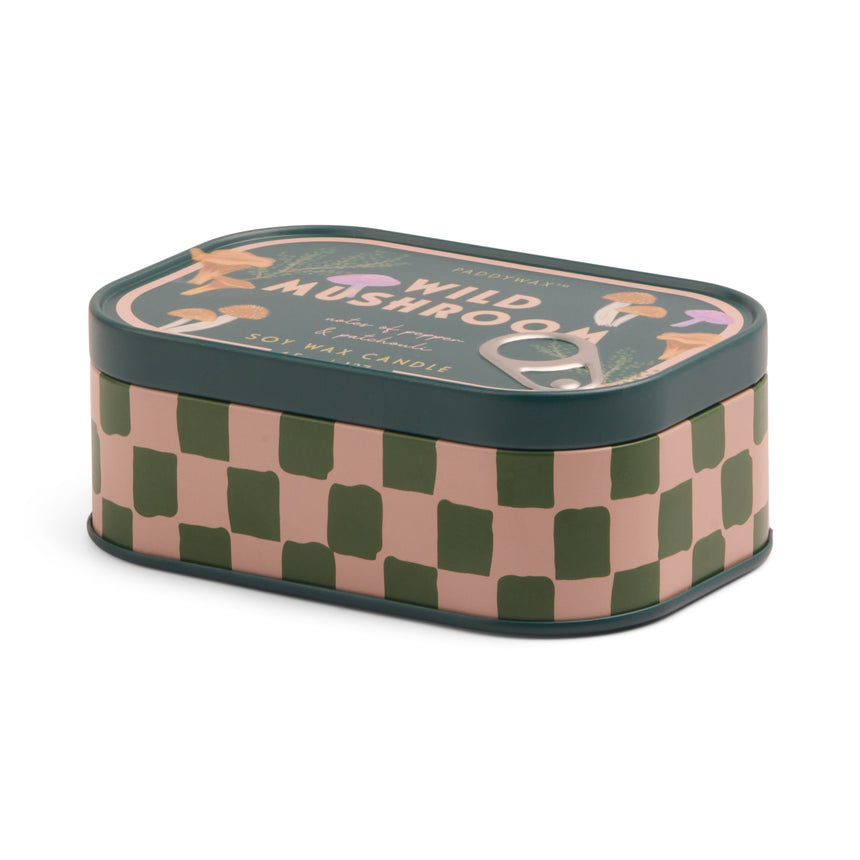 Paddywax Bistro Wild Mushroom Tin Scented Candle, Pepper & Patchouli